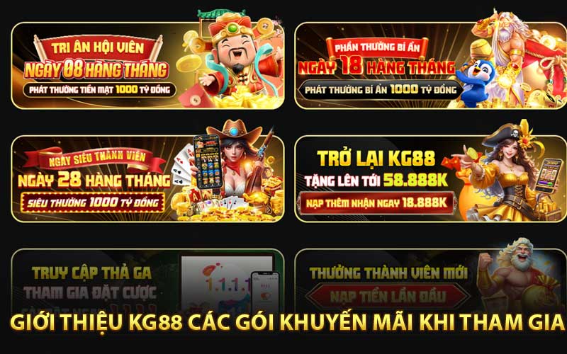 Giới thiệu KG88 các gói khuyến mãi khi tham gia