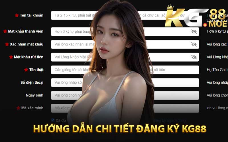 Hướng Dẫn Chi Tiết Đăng Ký KG88 - Điền Thông Tin Vào Biểu mẫu