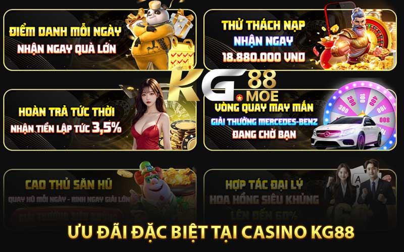 Khám phá ưu đãi đặc biệt tại casino KG88 trực tuyến